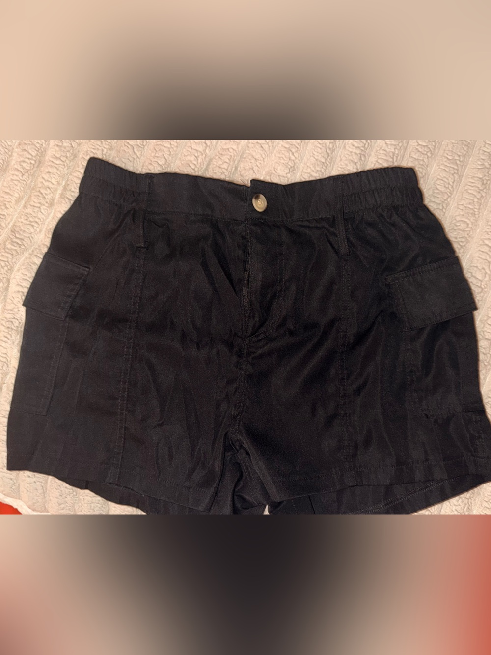 Women's Black Cargo Shorts